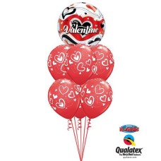 Bouquet 143 To My Valentine Banner Hearts Qualatex #33907 11123-6